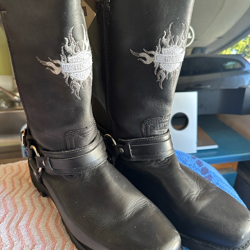 Harley-Davidson Black Leather Boots